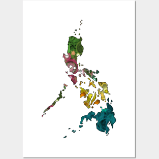 Spirograph Patterned Philippines Provinces Map Posters and Art
